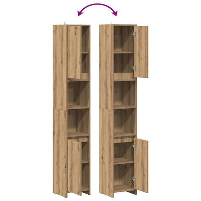 Mobile da Bagno Rovere Artigianale 30x30x183,5 cm in Truciolato | homemem39