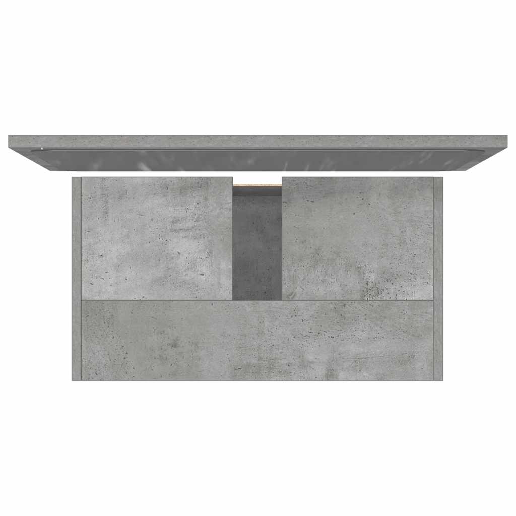 Set Mobili da Bagno 2 pz Grigio Cemento in Legno Multistrato | homemem39