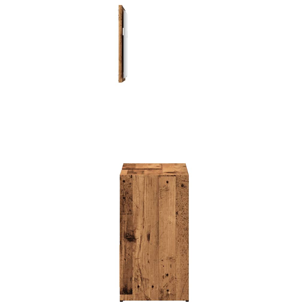 Set Mobili da Bagno 2 pz Legno Antico in Legno Multistrato | homemem39