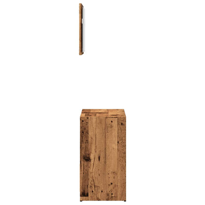 Set Mobili da Bagno 2 pz Legno Antico in Legno Multistrato | homemem39