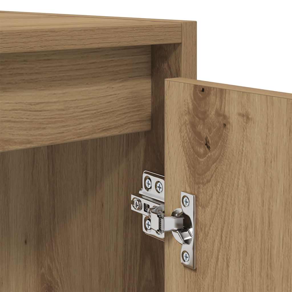 Set Mobili da Bagno 2 pz Rovere Artigianale Legno Multistrato | homemem39