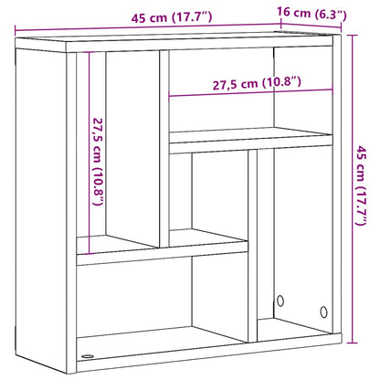 Scaffale a Parete Legno Vecchio 45x16x45 cm in Truciolato | homemem39