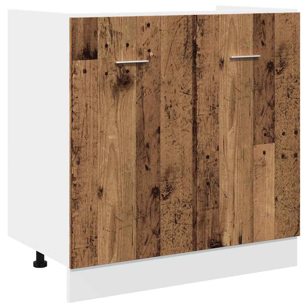 Mobile Sottolavello “Lyon” Legno Antico 80x46x81,5cm - homemem39