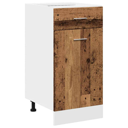Mobile con Cassetto “Lyon” Legno Antico 40x46x81,5cm - homemem39