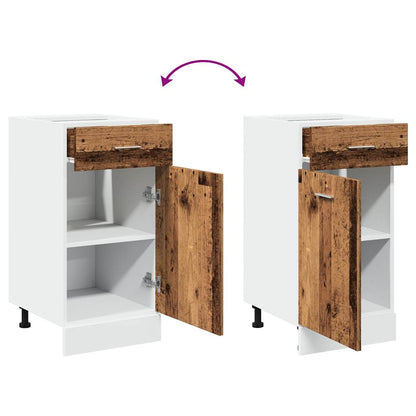 Mobile con Cassetto “Lyon” Legno Antico 40x46x81,5cm - homemem39