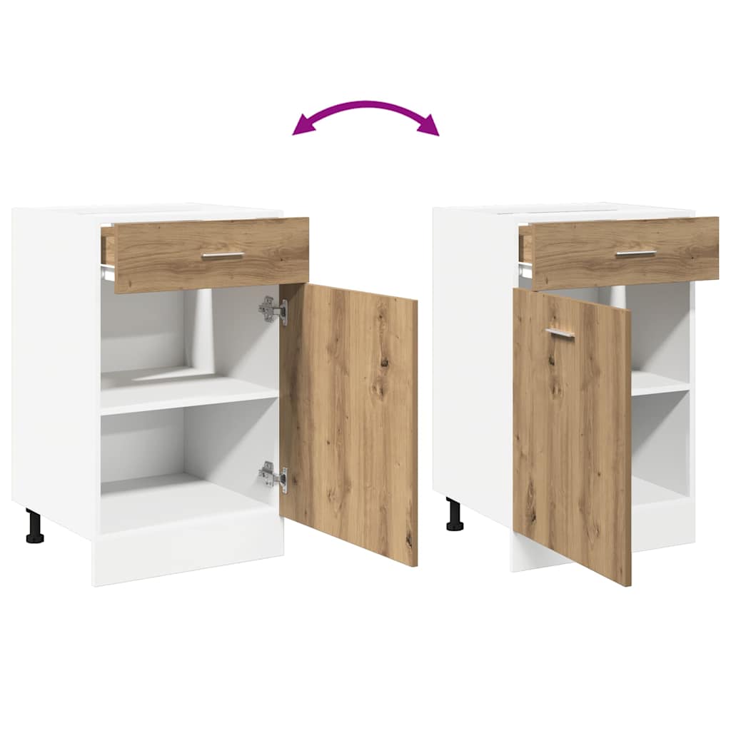 Cassettiera “Lyon” Rovere Artigianale 40x46x81,5 cm | homemem39