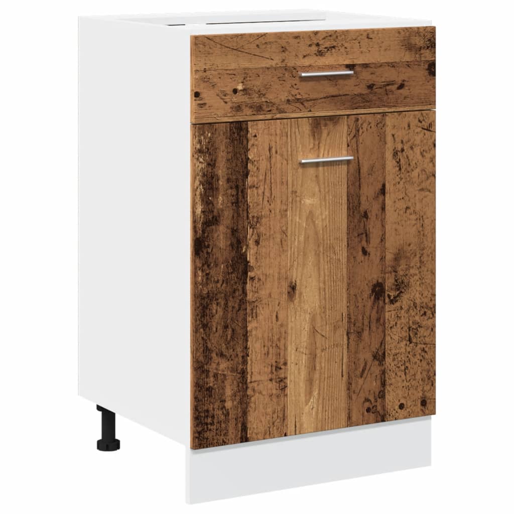 Mobile con Cassetto “Lyon” Legno Antico 50x46x81,5cm - homemem39