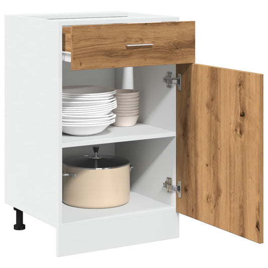 Cassettiera “Lyon” Rovere Artigianale 50x46x81,5 cm - homemem39