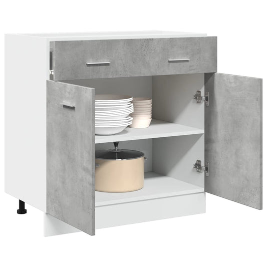Armadio Inferiore Cassetto “Lyon” Grigio Cemento 80x46x81,5 - homemem39