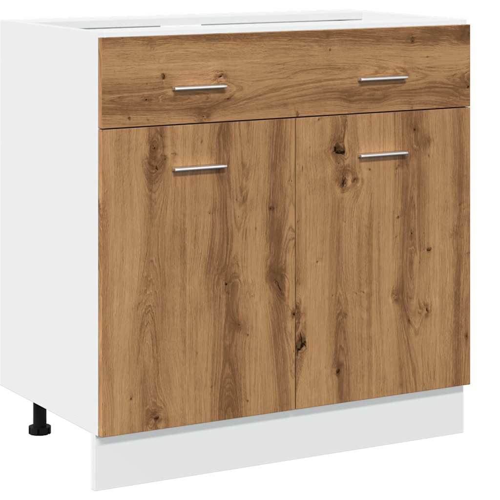 Cassettiera “Lyon” Rovere Artigianale 80x46x81,5 cm - homemem39