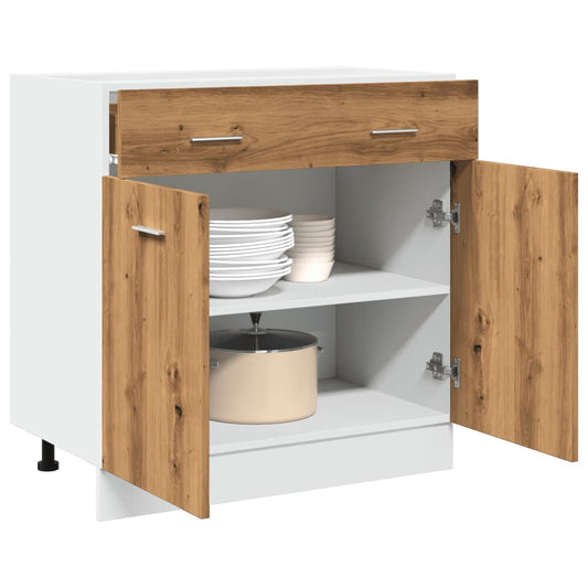 Cassettiera “Lyon” Rovere Artigianale 80x46x81,5 cm - homemem39