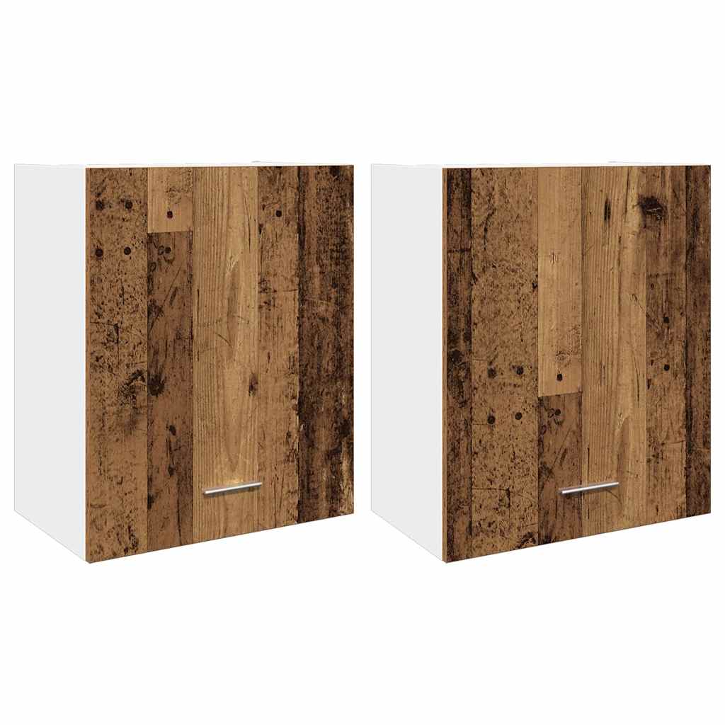 Mobili Pensili “Lyon” 2 pz Legno Antico 50x31x60 cm - homemem39