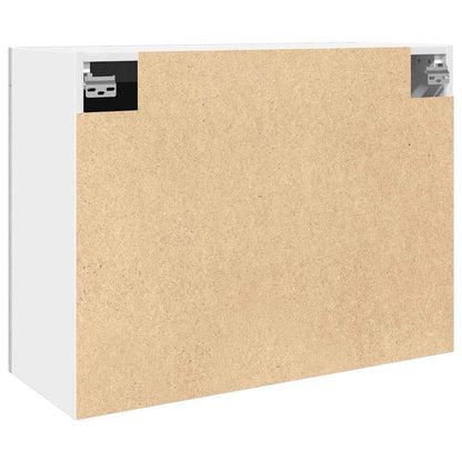 Mobile Pensile con Vetro “Lyon” Grigio Cemento 80x31x60 cm | homemem39