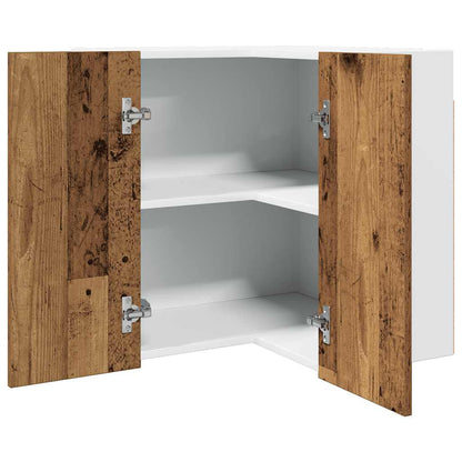 Mobile Pensile Angolo “Lyon” Legno Vecchio 57x57x60 - homemem39