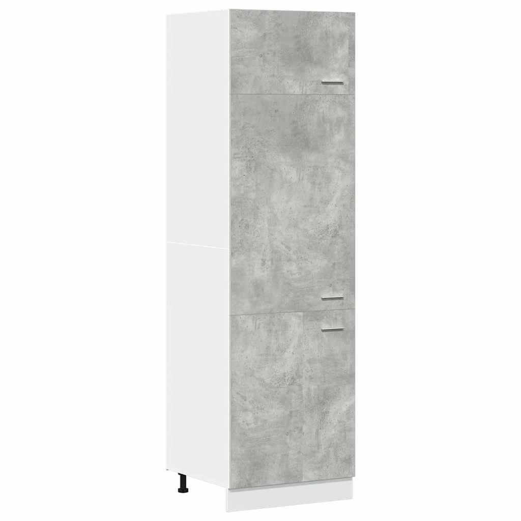 Mobile per Frigo “Lyon” Grigio Cemento 60x57x207 cm | homemem39