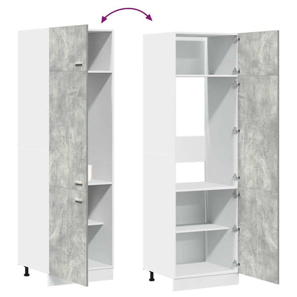 Mobile per Frigo “Lyon” Grigio Cemento 60x57x207 cm - homemem39