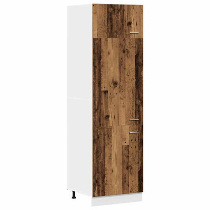 Armadio per Frigo “Lyon” Legno Antico 60x57x207 cm | homemem39