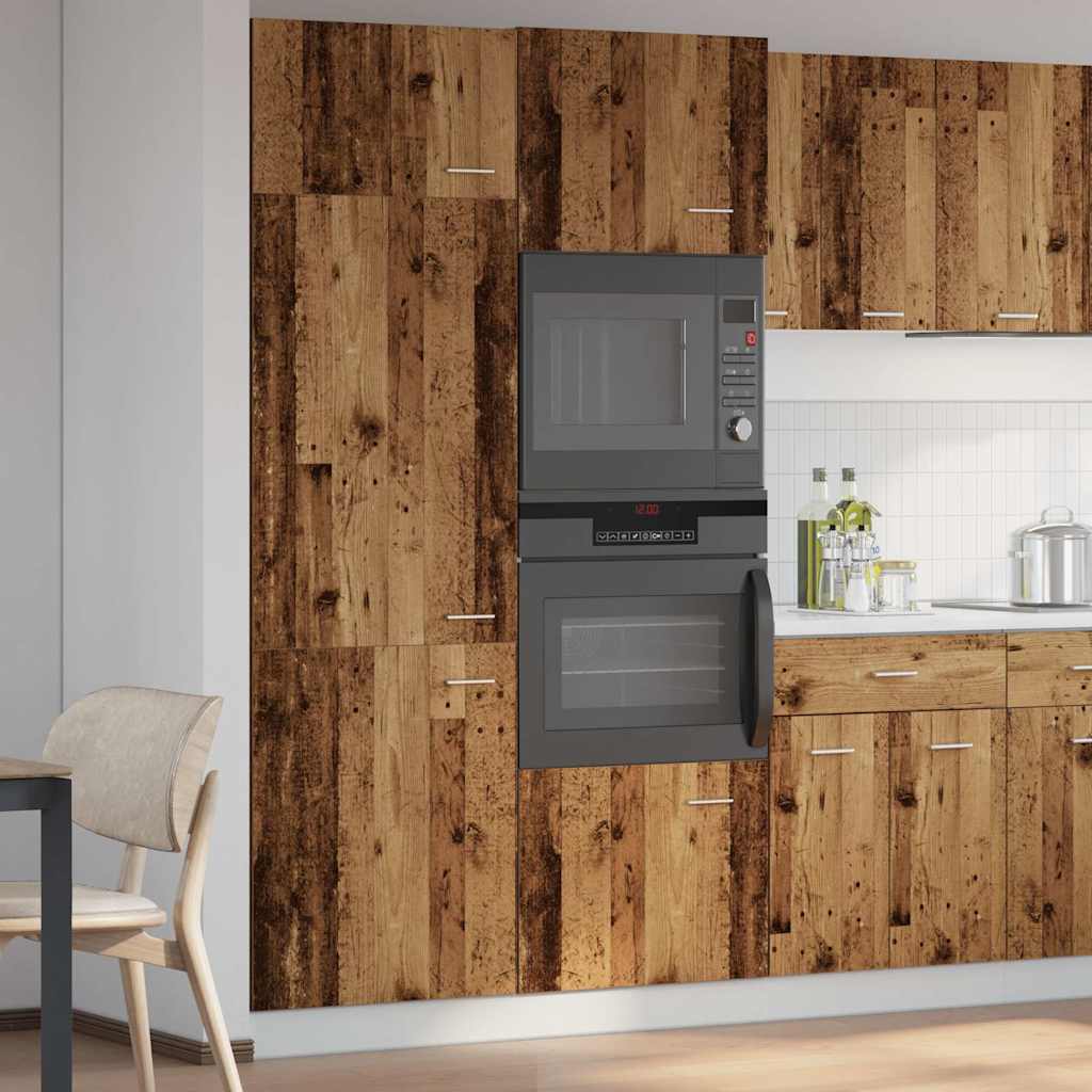 Armadio per Frigo “Lyon” Legno Antico 60x57x207 cm | homemem39