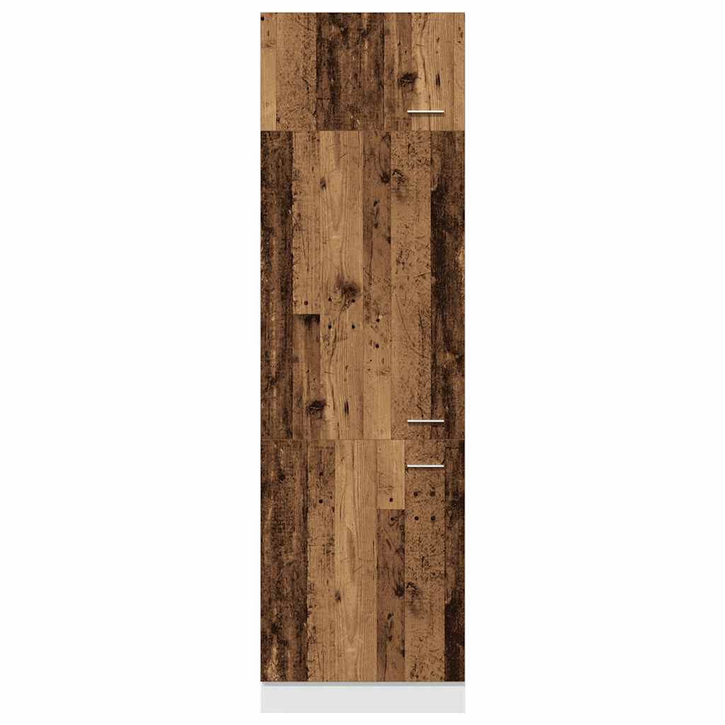 Armadio per Frigo “Lyon” Legno Antico 60x57x207 cm