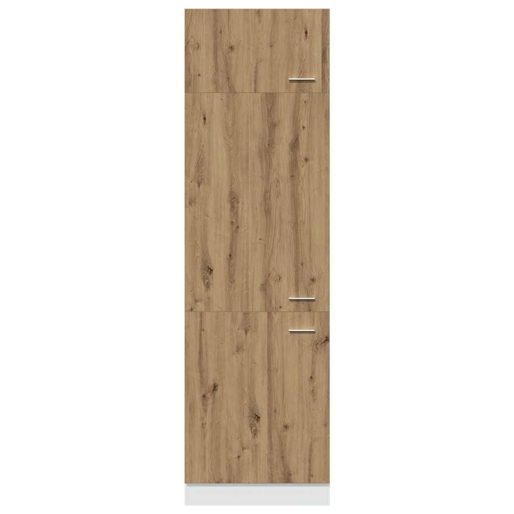 Mobile per Frigo “Lyon” Rovere Artigianale 60x57x207 cm - homemem39