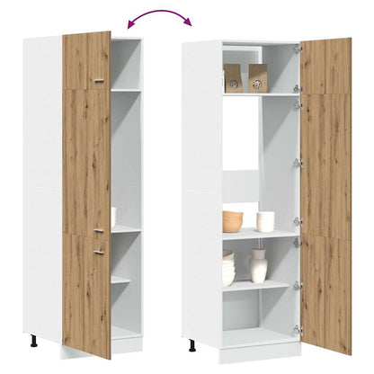Mobile per Frigo “Lyon” Rovere Artigianale 60x57x207 cm - homemem39
