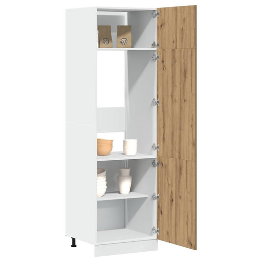 Mobile per Frigo “Lyon” Rovere Artigianale 60x57x207 cm - homemem39