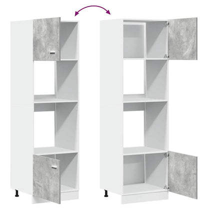 Mobile per Microonde “Lyon” Grigio Cemento 60x57x207 cm - homemem39