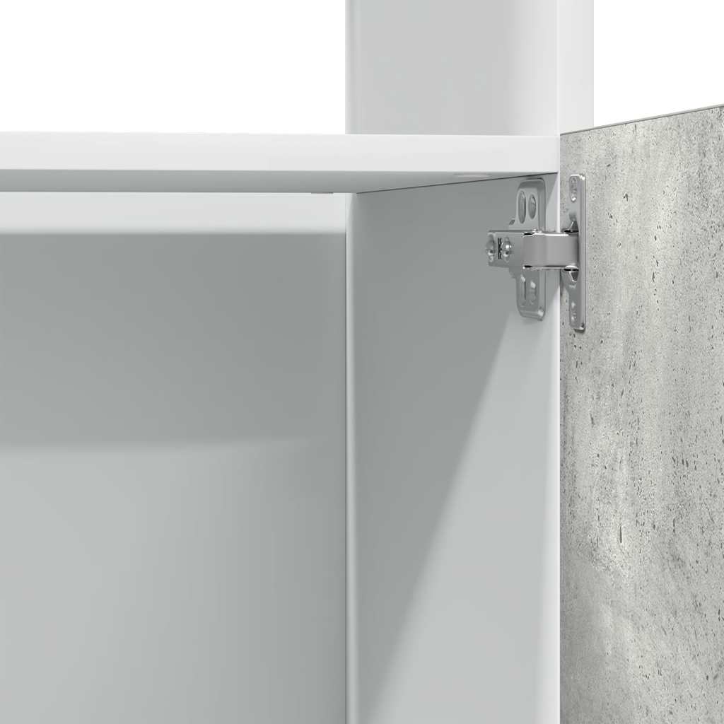 Mobile per Microonde “Lyon” Grigio Cemento 60x57x207 cm - homemem39