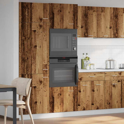 Mobile per Microonde “Lyon” Legno Antico 60x57x207 cm - homemem39