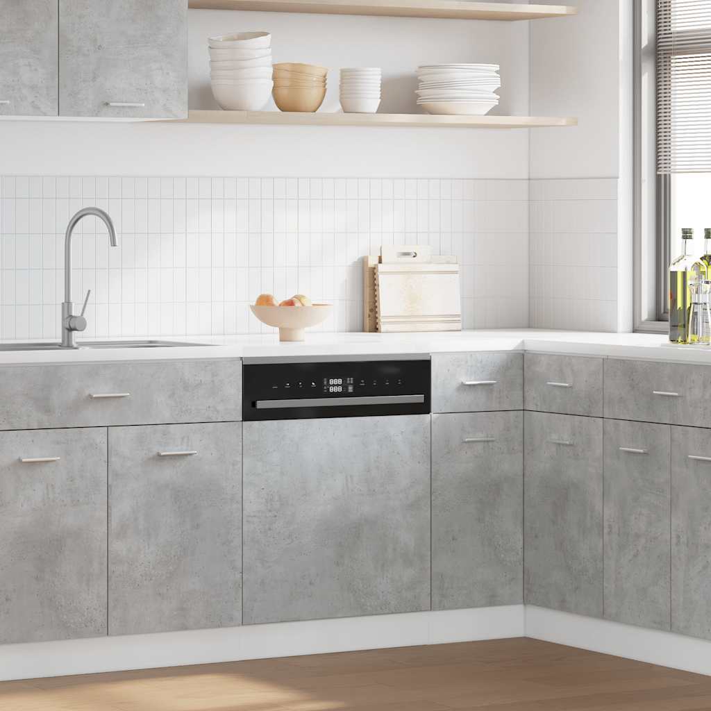Pannello Lavastoviglie “Lyon” Grigio Cemento 45x3x67 cm | homemem39