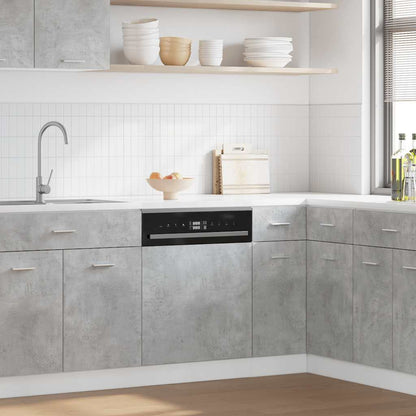 Pannello Lavastoviglie “Lyon” Grigio Cemento 45x3x67 cm | homemem39