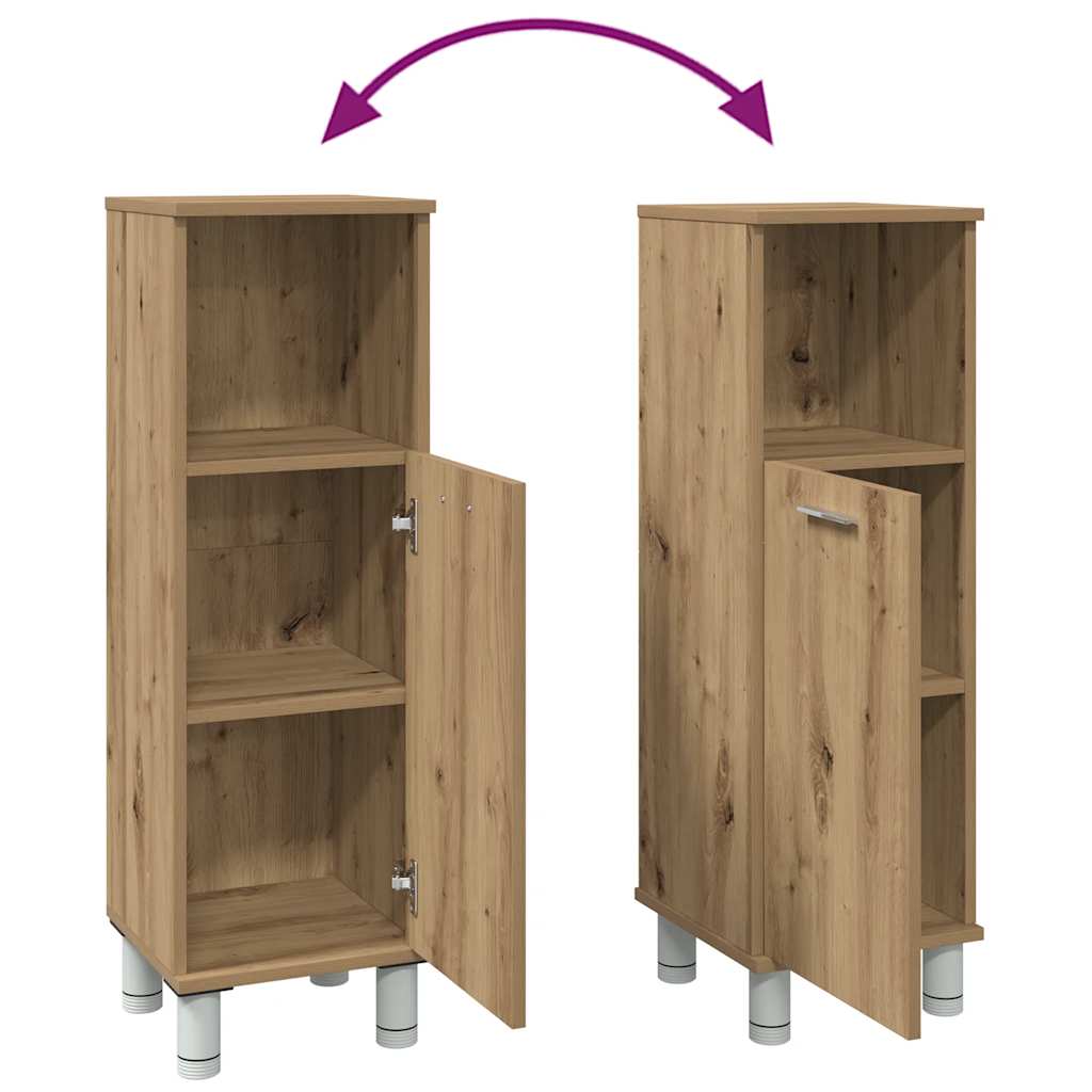 Armadietto Bagno Artigianale 30x30x95 cm in Legno Multistrato