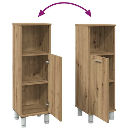 Armadietto Bagno Artigianale 30x30x95 cm in Legno Multistrato