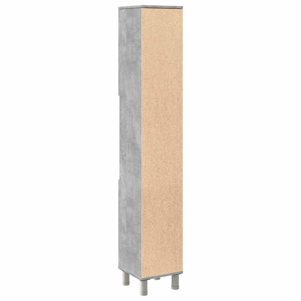 Mobile da Bagno Grigio Cemento 30x30x179 cm Legno Multistrato | homemem39