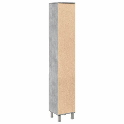 Mobile da Bagno Grigio Cemento 30x30x179 cm Legno Multistrato | homemem39
