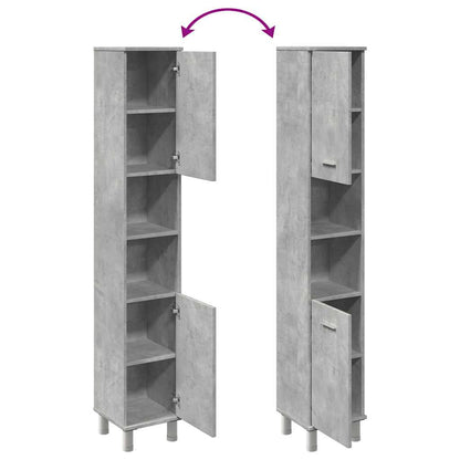 Mobile da Bagno Grigio Cemento 30x30x179 cm Legno Multistrato | homemem39