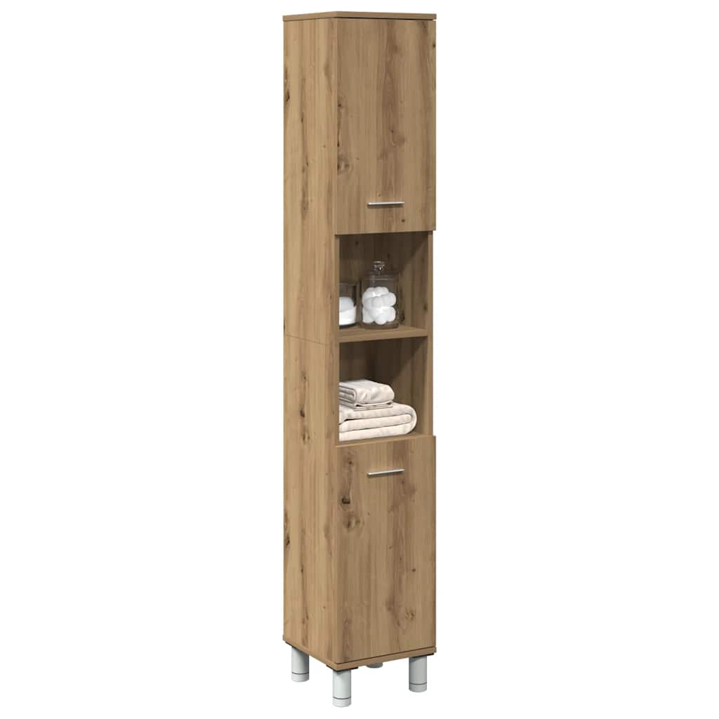 Mobiletto da Bagno Rovere Artigianale Legno Multistrato | homemem39