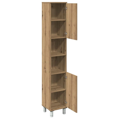 Mobiletto da Bagno Rovere Artigianale Legno Multistrato