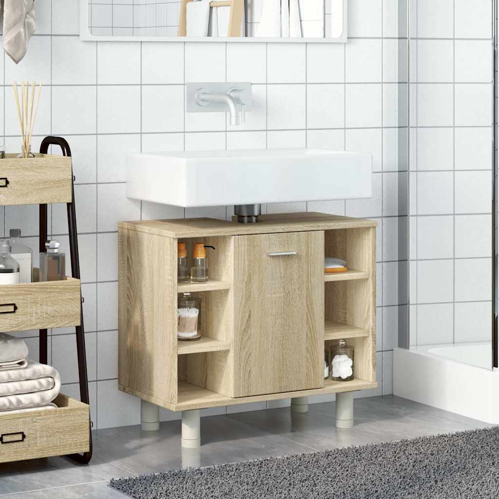 Mobile da Bagno Rovere Sonoma 60x32x53,5cm in Legno Multistrato | homemem39