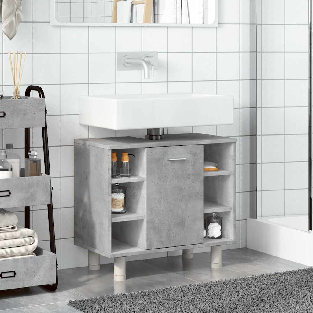 Mobile da Bagno Grigio Cemento 60x32x53,5 cm Legno Multistrato | homemem39