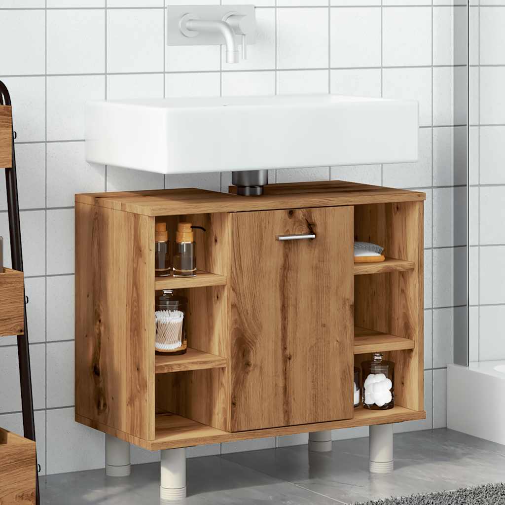 Armadietto Bagno Artigianale 60x32x53,5 cm Legno Multistrato | homemem39
