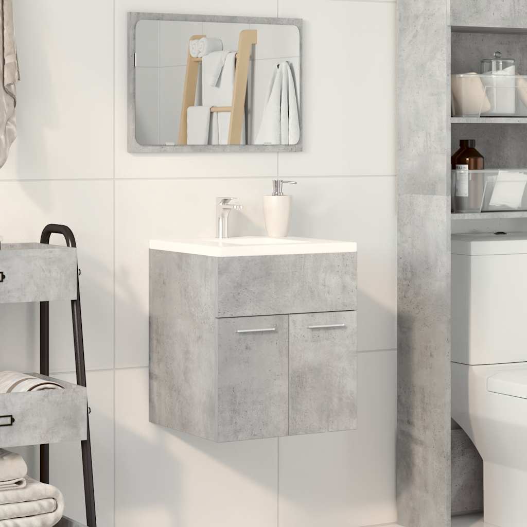 Mobile Lavabo Bagno Grigio Cemento 41x38,5x46 cm in Truciolato | homemem39