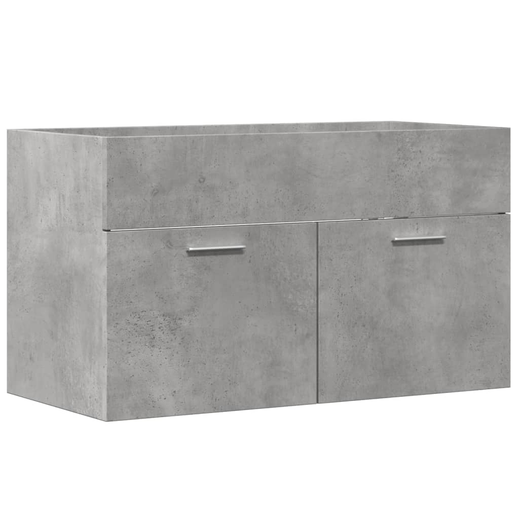 Mobile Sottolavabo Grigio Cemento 80x38,5x46 cm Multistrato | homemem39