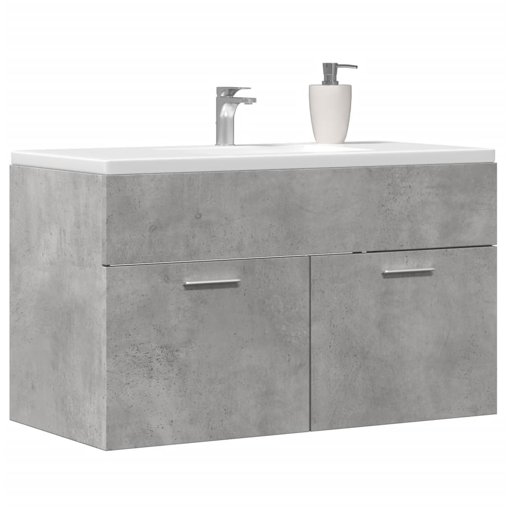 Mobile Sottolavabo Grigio Cemento 80x38,5x46 cm Multistrato | homemem39
