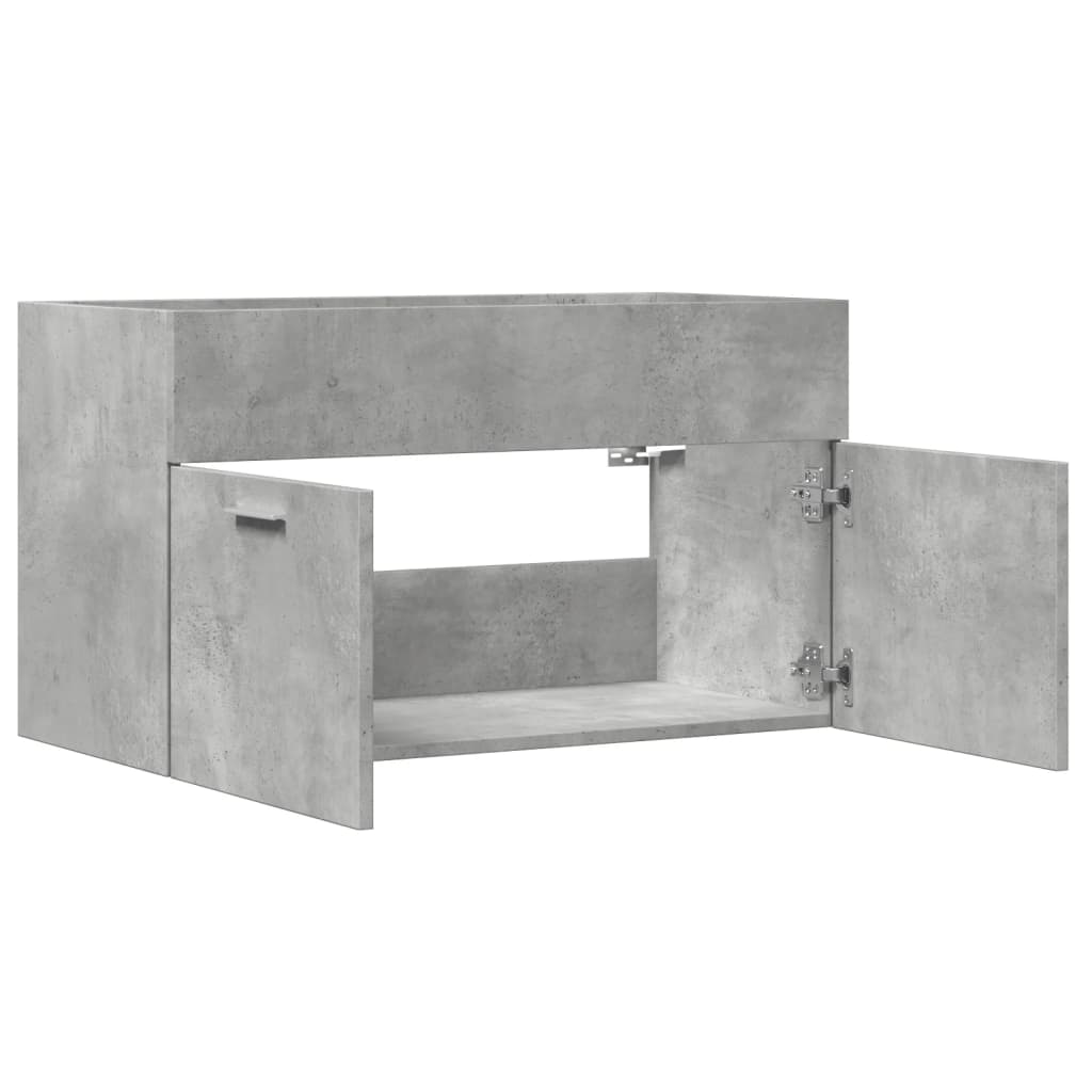 Mobile Lavabo Bagno Grigio Cemento 90x38,5x46 cm Multistrato
