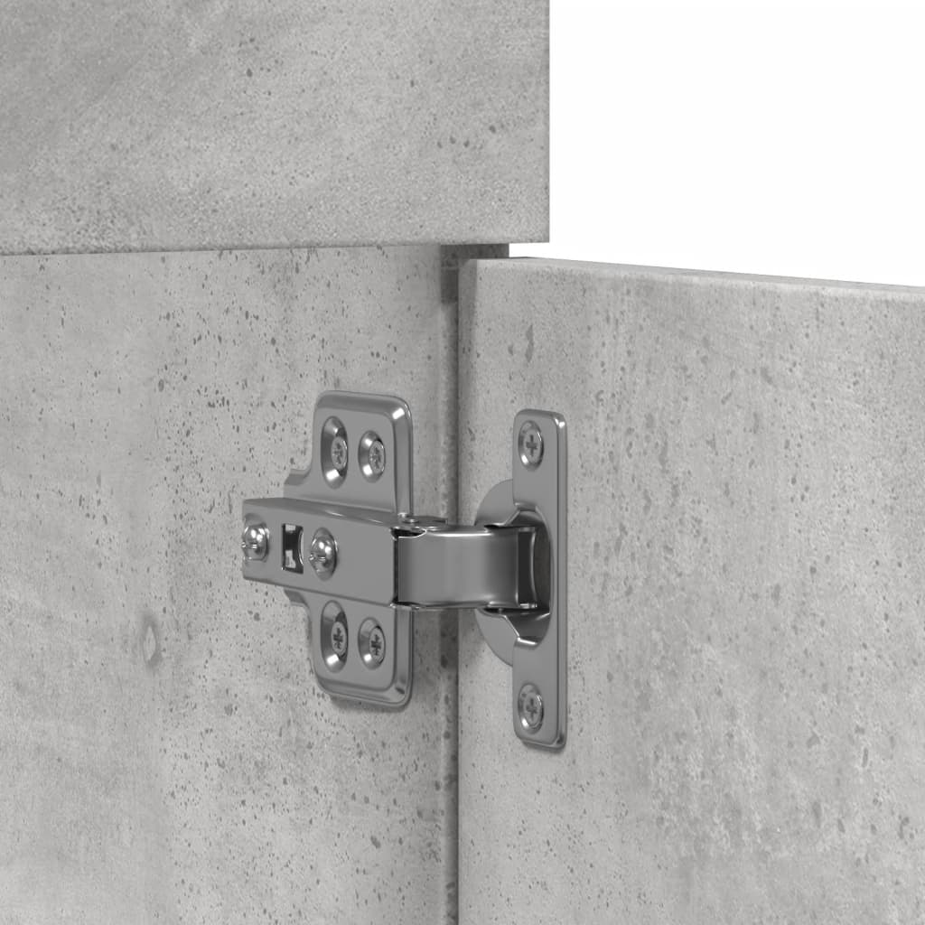 Mobile Lavabo Bagno Grigio Cemento 90x38,5x46 cm Multistrato