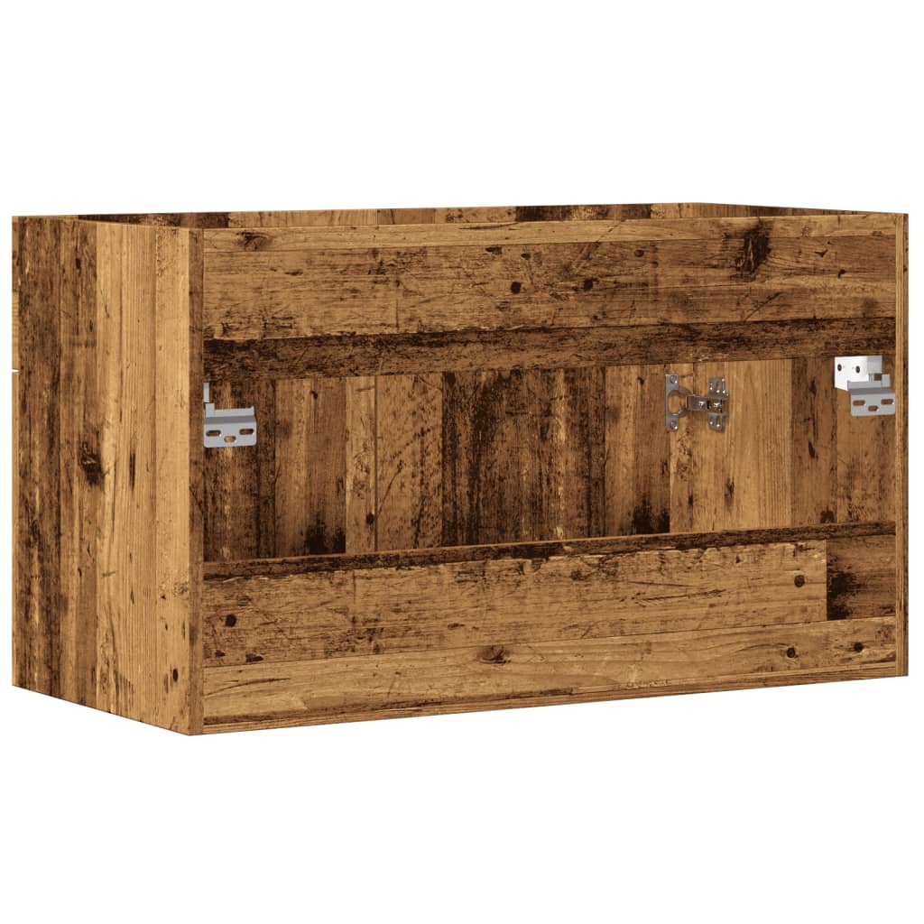 Mobile Lavabo Bagno Legno Antico 90x38,5x46 cm Multistrato | homemem39