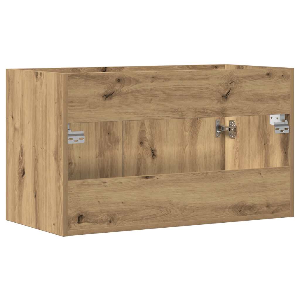 Mobile Lavabo Bagno Rovere Artigianale 90x38,5x46cm Multistrato | homemem39