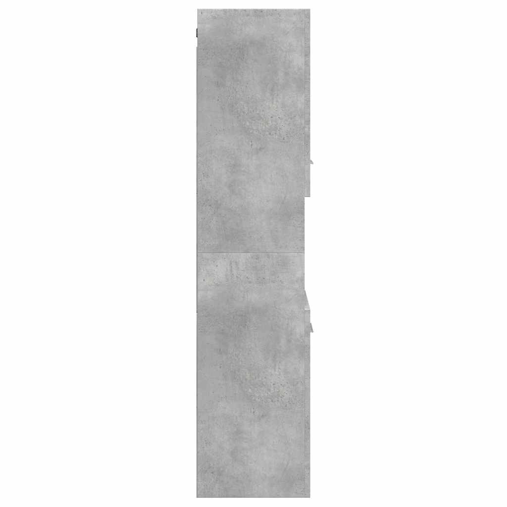 Mobile Pensile da Bagno Grigio Cemento 30x30x130cm Truciolato | homemem39
