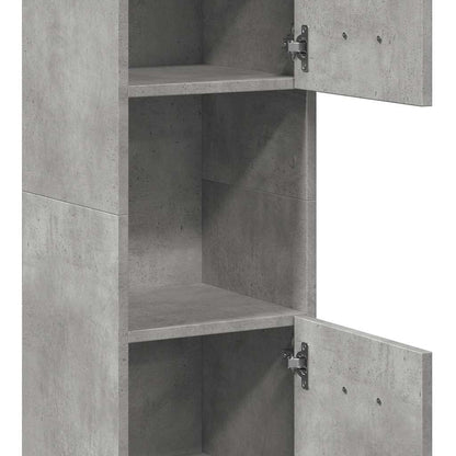 Mobile Pensile da Bagno Grigio Cemento 30x30x130cm Truciolato | homemem39